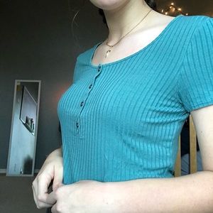 Stylish Emerald green crop top
